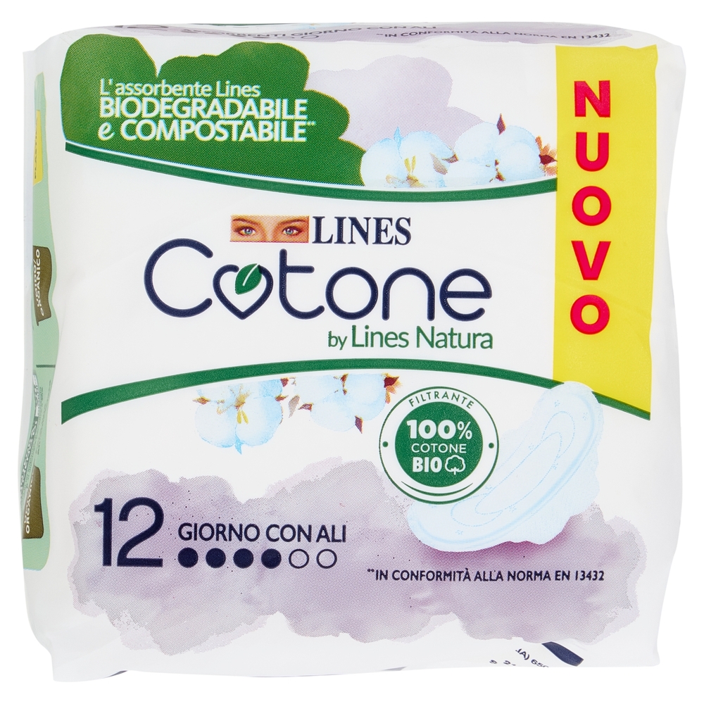 Lines Cotone by Lines Natura Giorno con Ali 10 + 2 pz